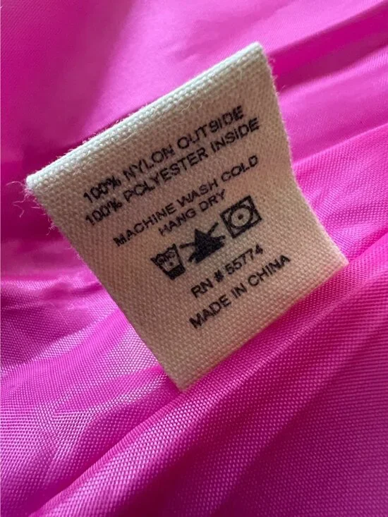 Simply Southern Puffer Vest Quilted Pink Gold Metallic Elephant Full Zip Medium - Picture 7 of 9